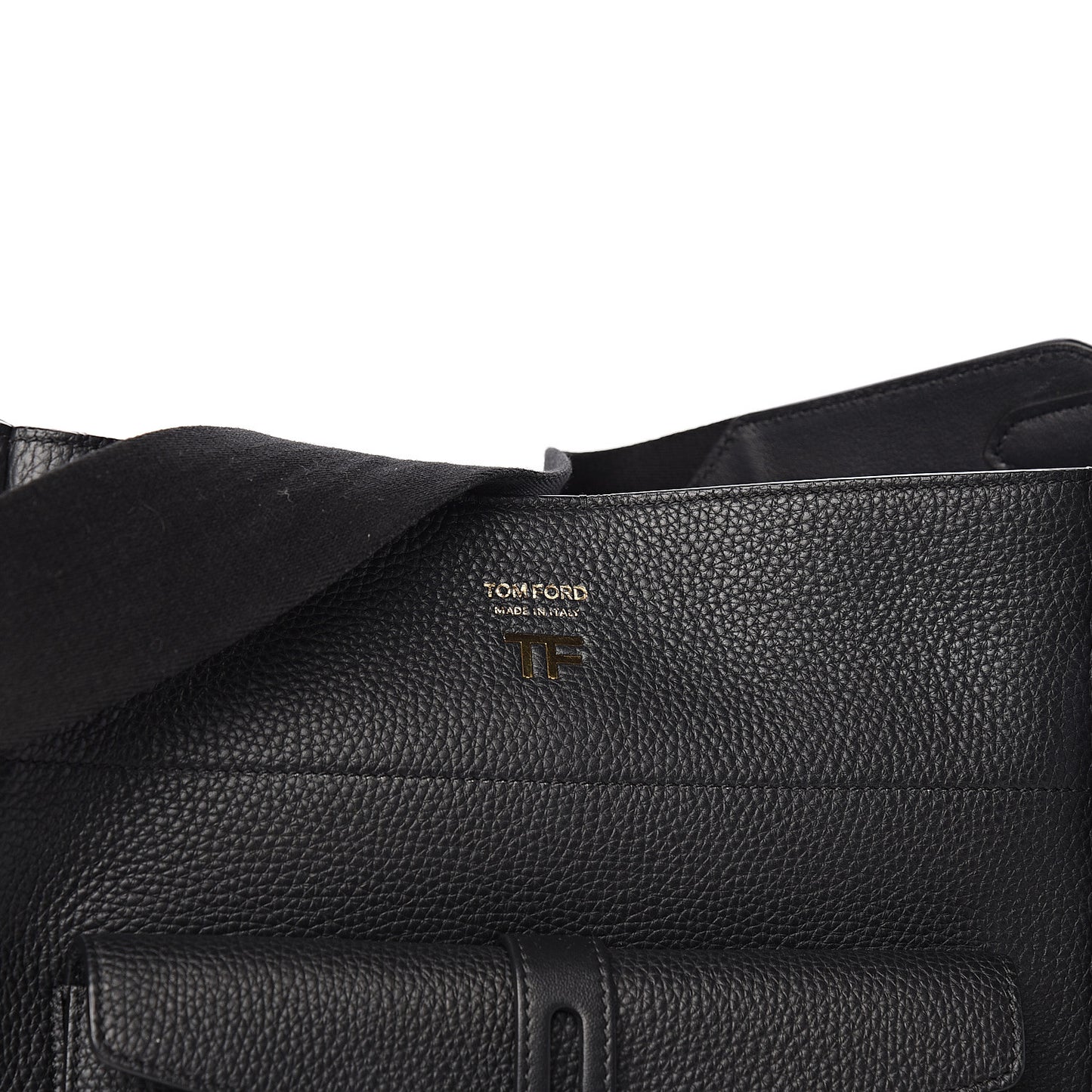 Grained Calfskin Medium Rialto Shoulder Bag Black