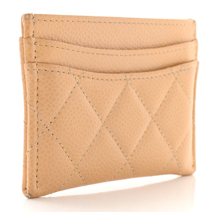 Chanel Caviar Quilted Card Holder Beige 3 of 13