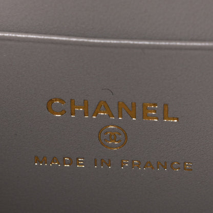 Chanel Lambskin Quilted Small Top Handle Vanity Case With Chain Dark Grey 6 of 10