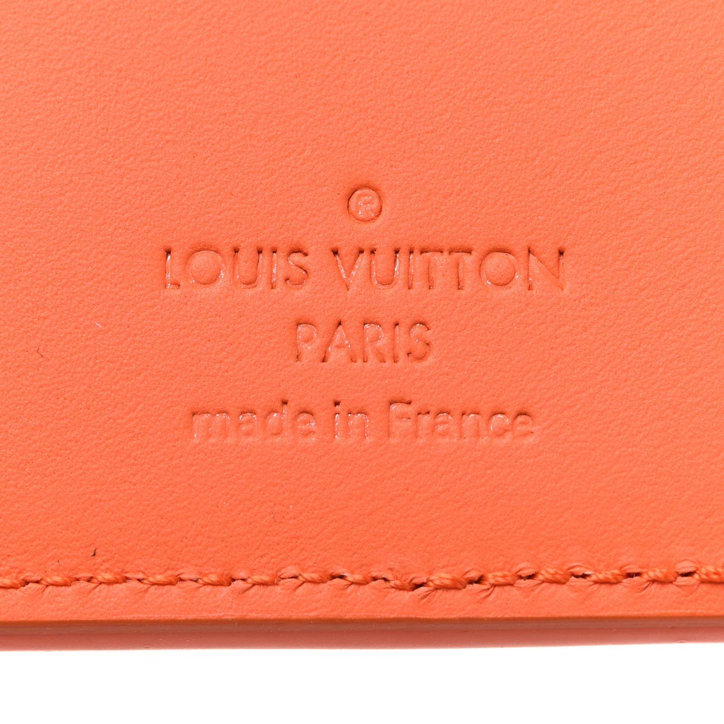 Grained Calfskin Pocket Organizer Orange