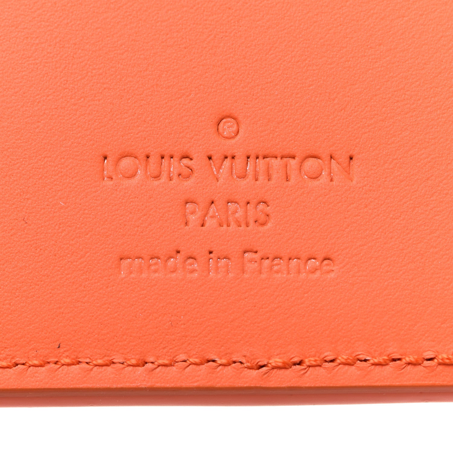 Louis Vuitton Grained Calfskin Pocket Organizer Orange 6 of 7