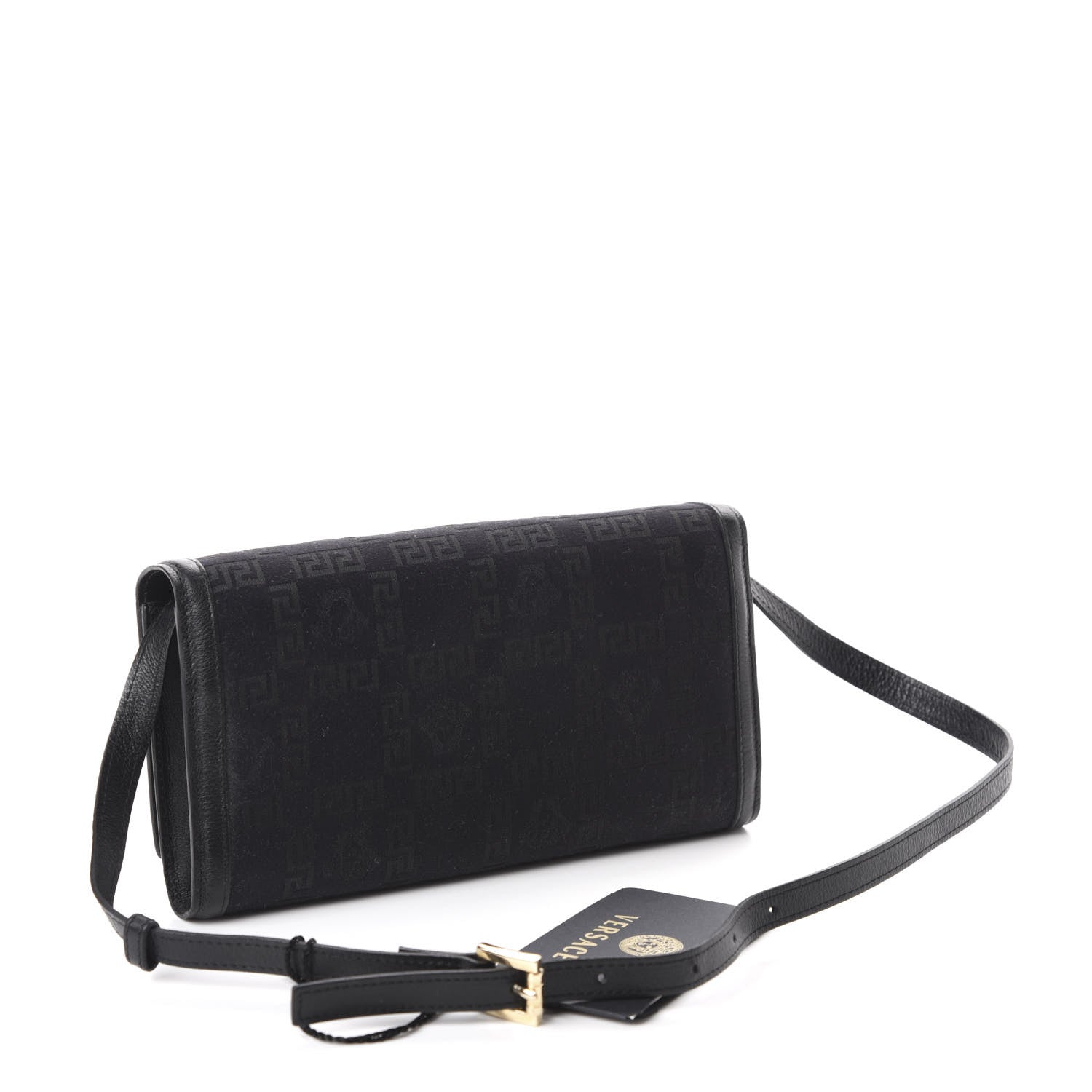 Versace Jacquard Medusa Crossbody Wallet Black 3 of 9