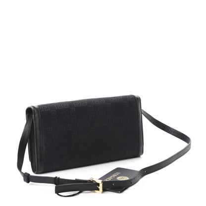 Versace Jacquard Medusa Crossbody Wallet Black 3 of 9