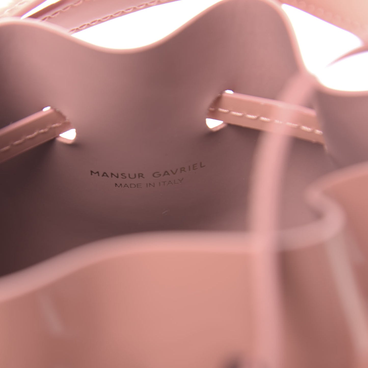 Patent Calfskin Mini Mini Bucket Blush