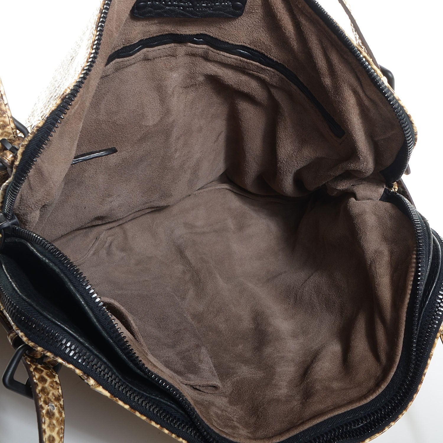 Bottega Veneta Snakeskin Top Handle Bag Naturale 5 of 8