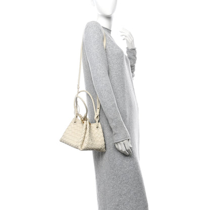 Bottega Veneta Nappa Intrecciato Small Parachute Shoulder Bag Sea Salt 2 of 9