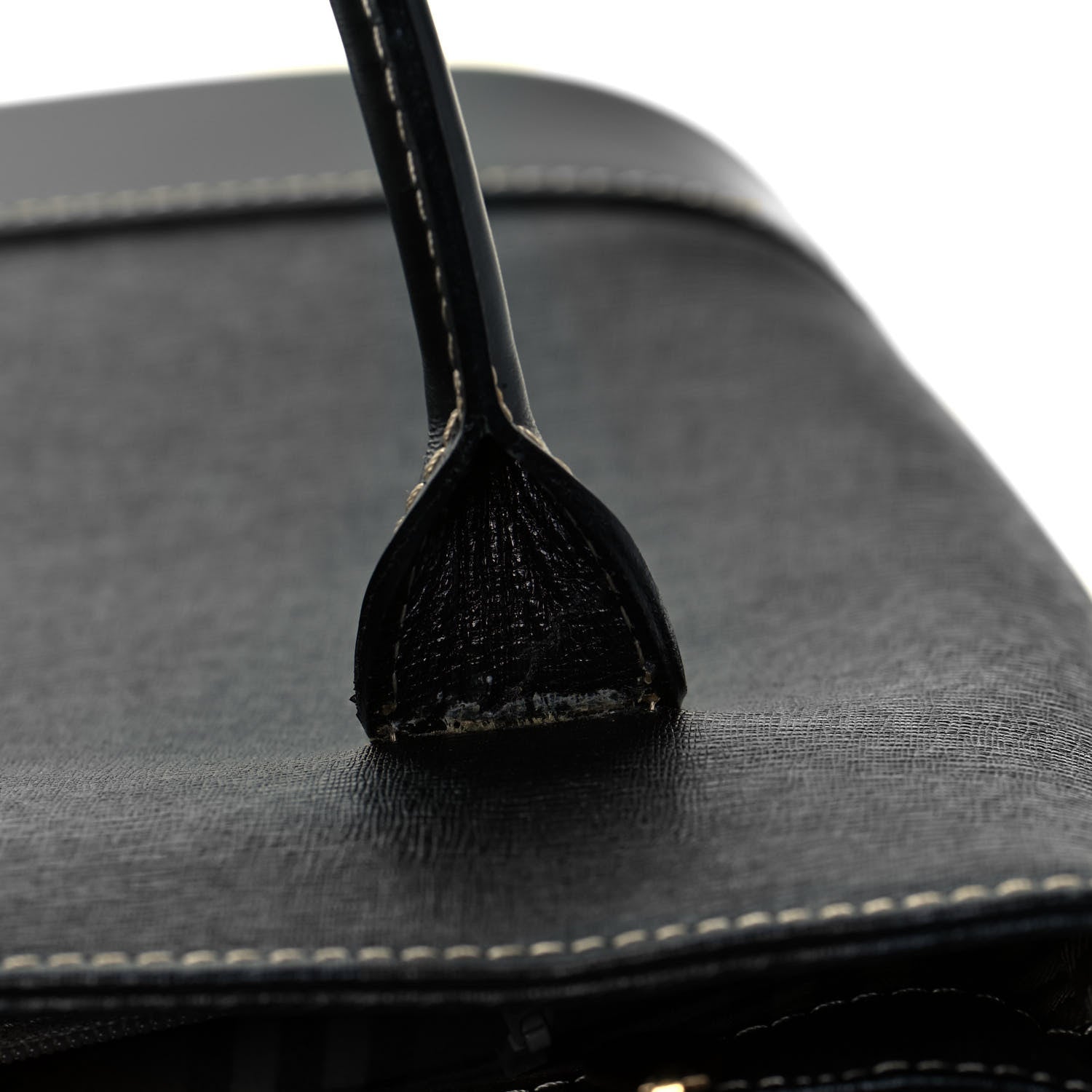 Burberry Saffiano Top Handle Bag Black 11 of 13
