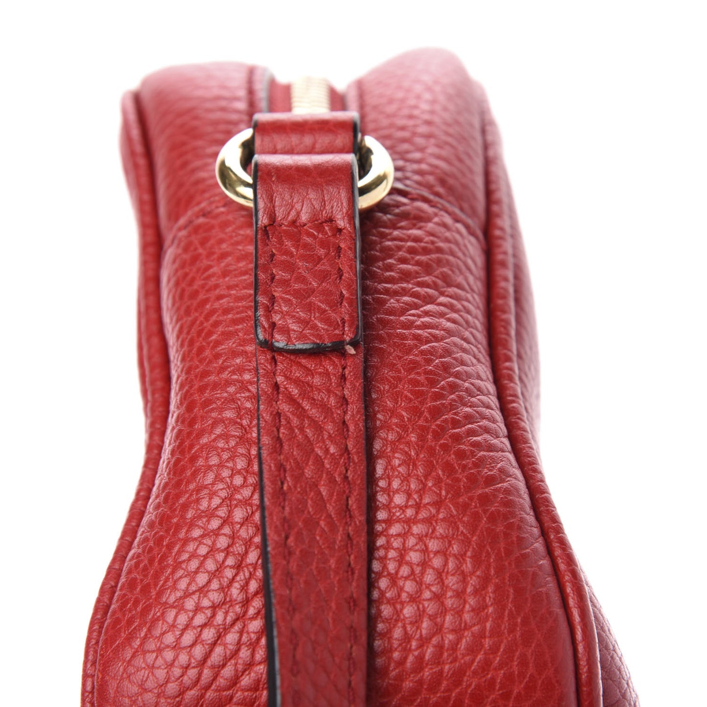 Pebbled Calfskin Small Soho Disco Bag Tabasco Red