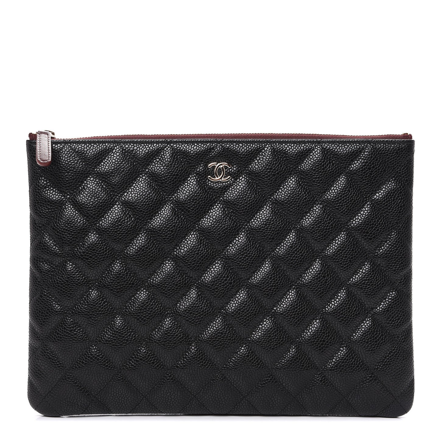 Caviar Quilted Medium Cosmetic Case Black