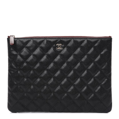 Chanel Caviar Quilted Medium Cosmetic Case Black 1 of 8