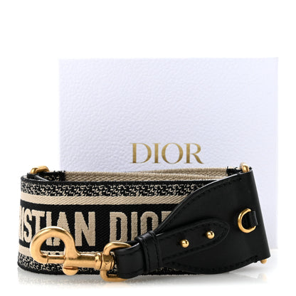 Christian Dior Canvas Embroidered Shoulder Strap Black 7 of 7