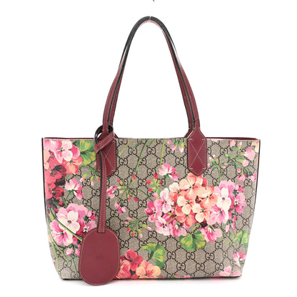 Gucci GG Supreme Monogram Blooms Small Reversible Tote Beige Multicolor Dry Rose 1 of 18