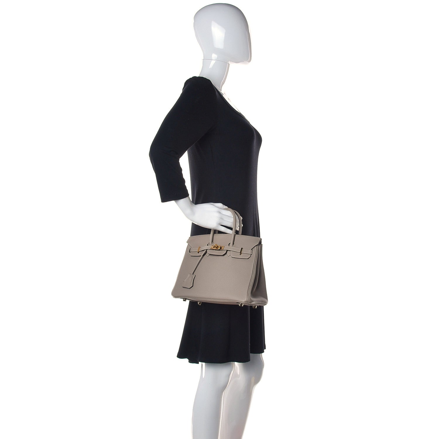 Hermes Togo Birkin 25 Gris Tourterelle 2 of 35