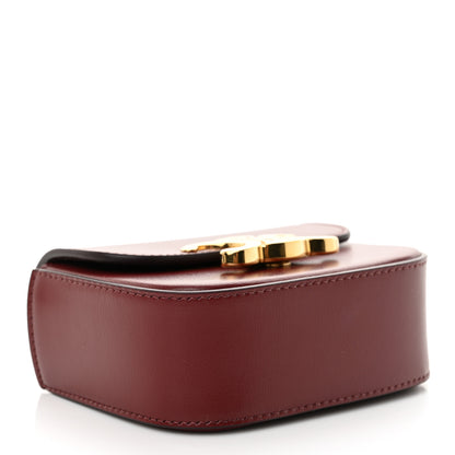 Celine Shiny Calfskin Mini Chain Claude Burgundy 4 of 10