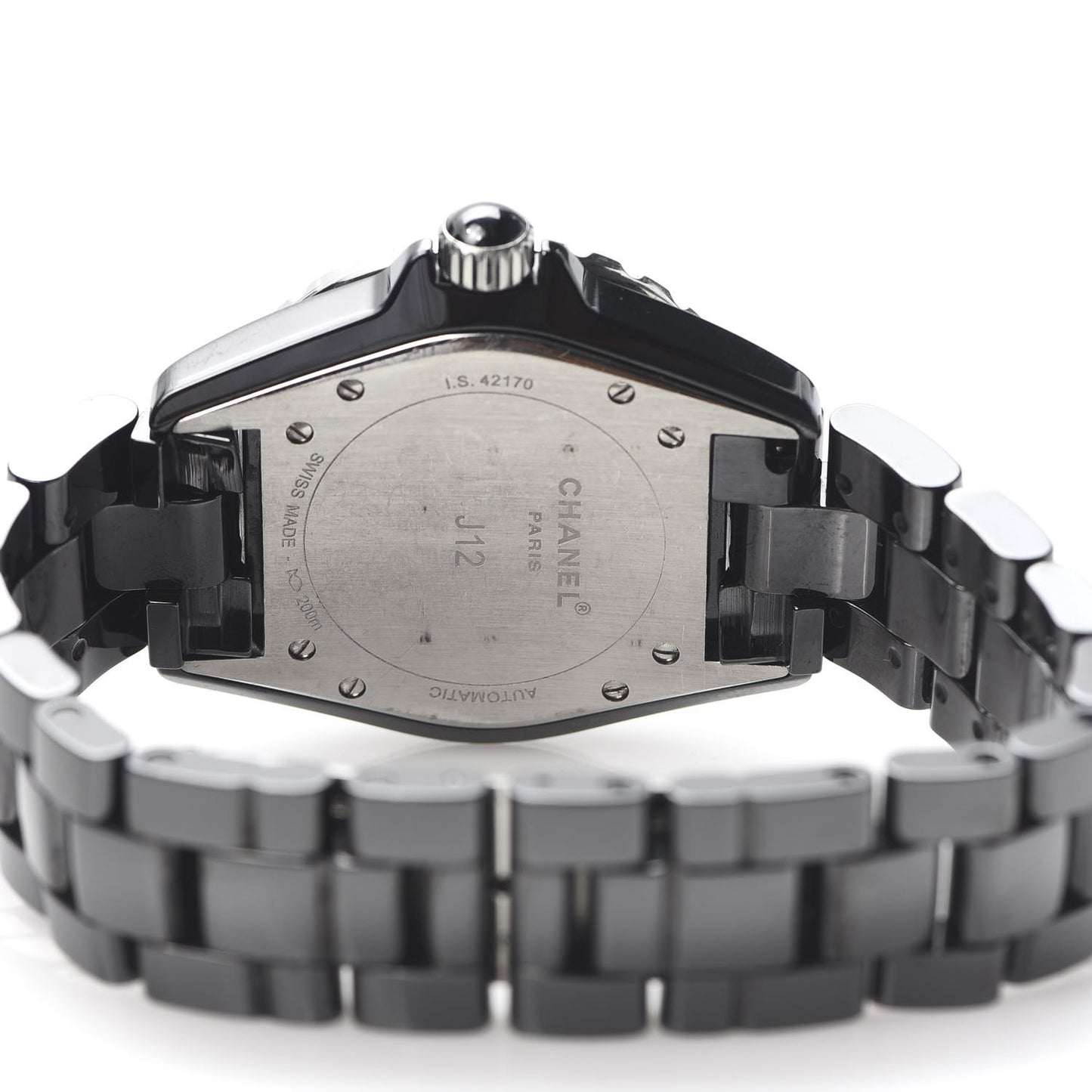 Stainless Steel Ceramic Ruby 38mm J12 Automatic Watch Black