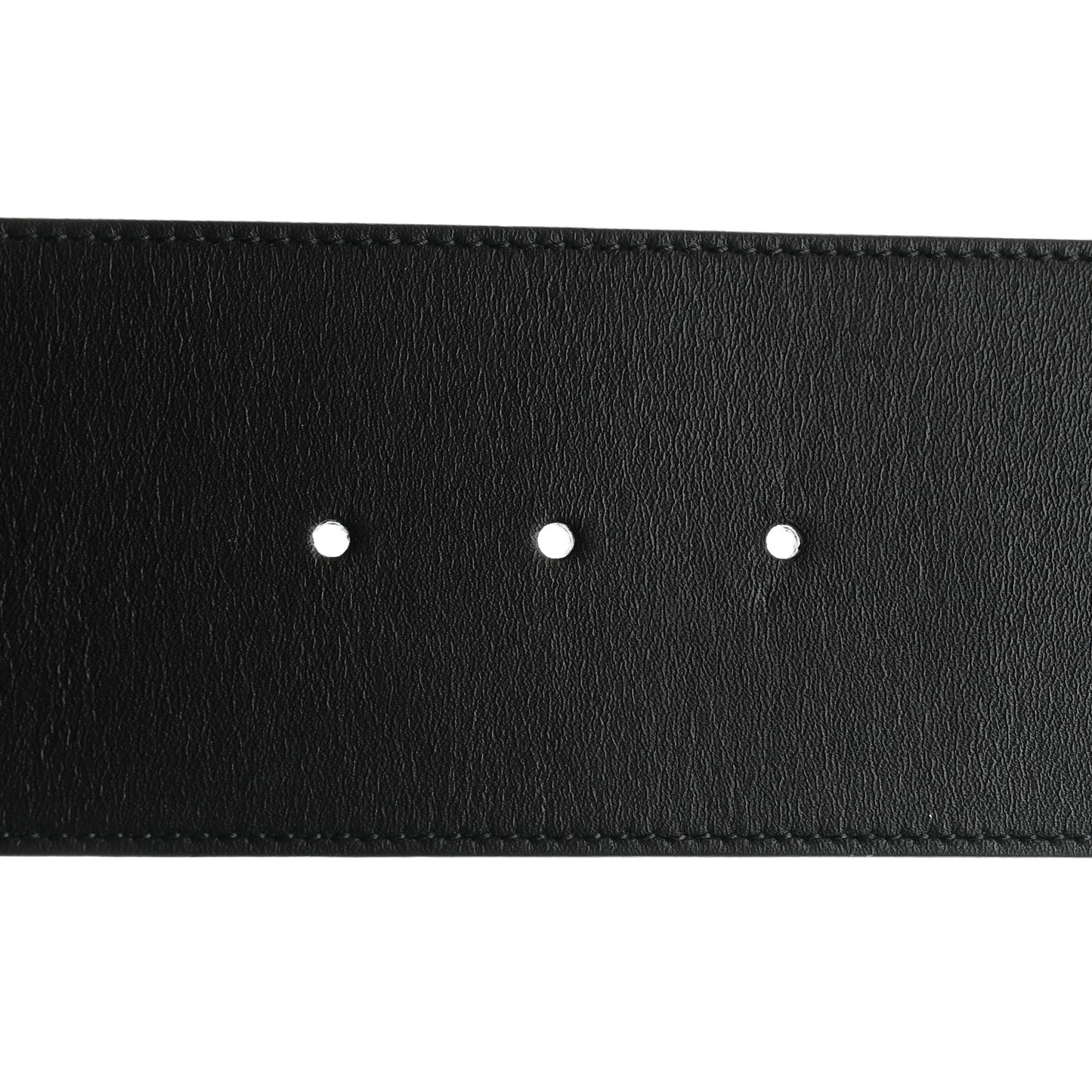 Moon Calfskin Pearl Double G 70mm Belt 85/34 Black Cream