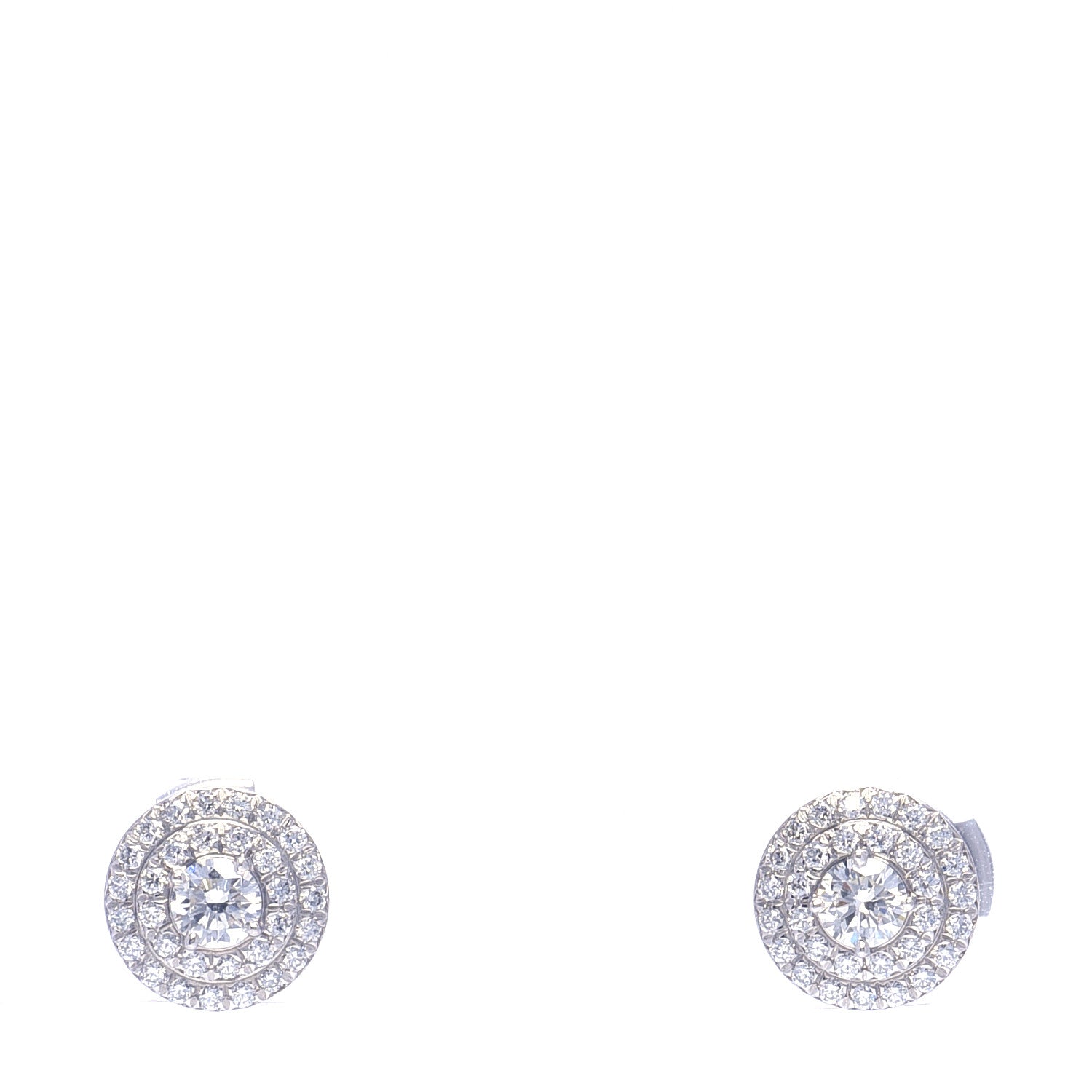 Tiffany Platinum Diamond .60ctw Soleste Earrings 1 of 6
