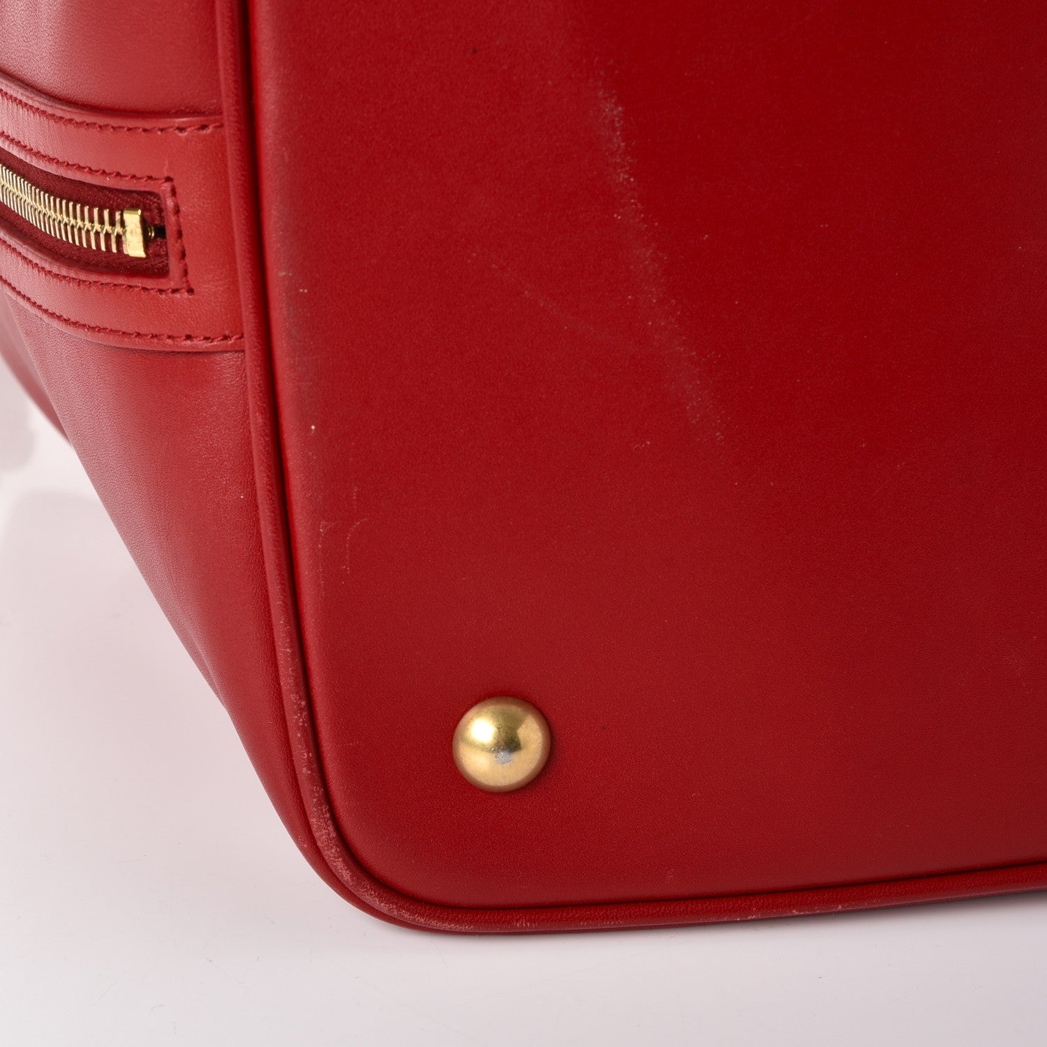 Saint Laurent Calfskin Medium Emmanuelle Bucket Bag Lipstick Red 16 of 16