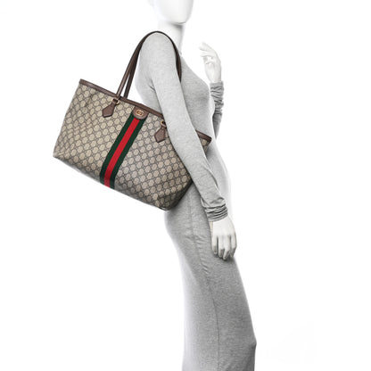 Gucci GG Supreme Monogram Medium Ophidia Shopping Tote Brown 2 of 10
