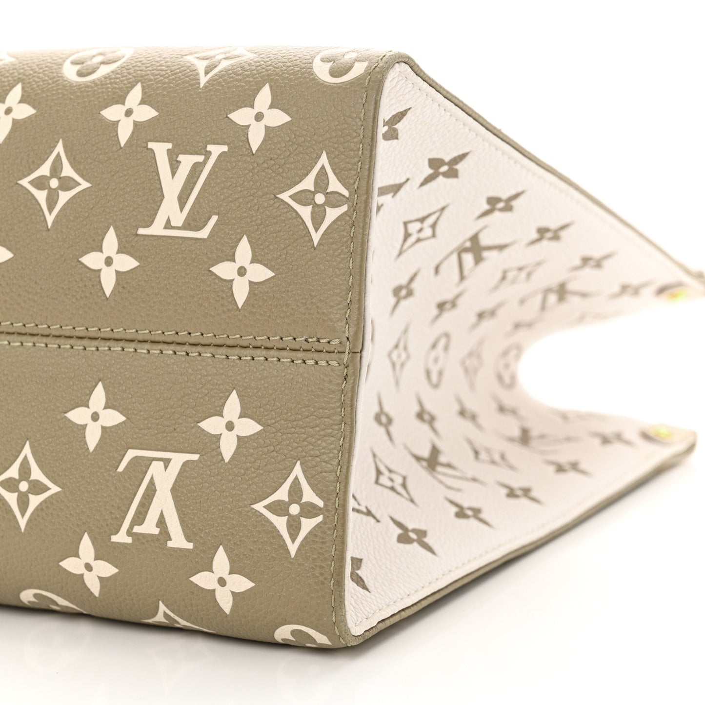Empreinte Monogram Spring In The City Onthego MM Kaki Beige Cream