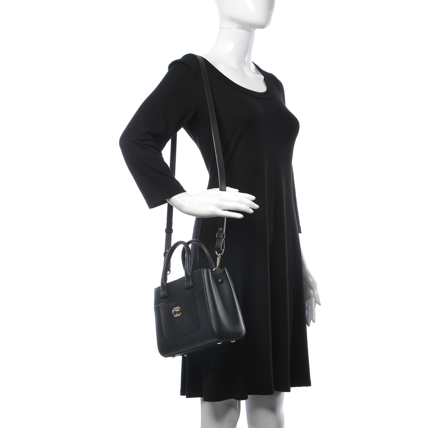 Chanel Grained Calfskin Mini Neo Executive Shopper Tote Black 2 of 8