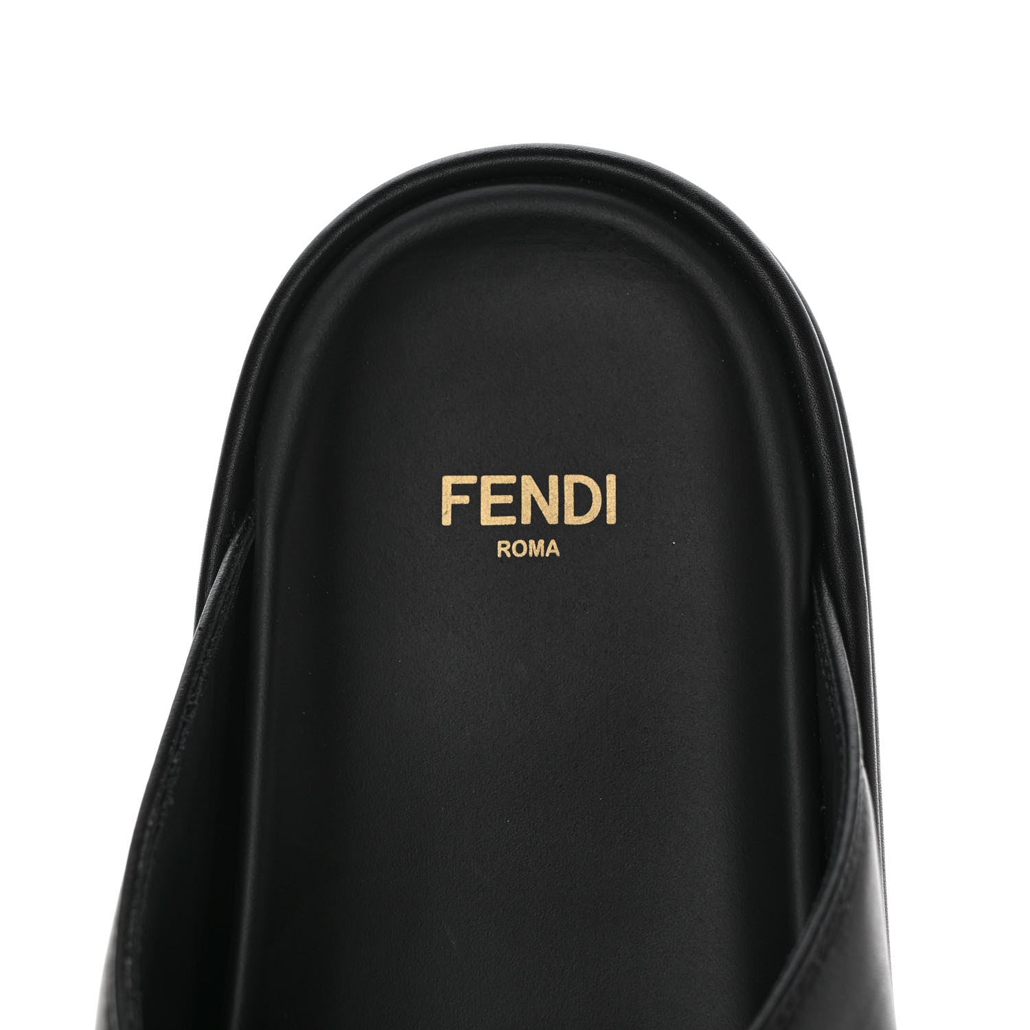 Fendi Vitello Womens Fendigraphy Slide Sandals 38 Black 7 of 7