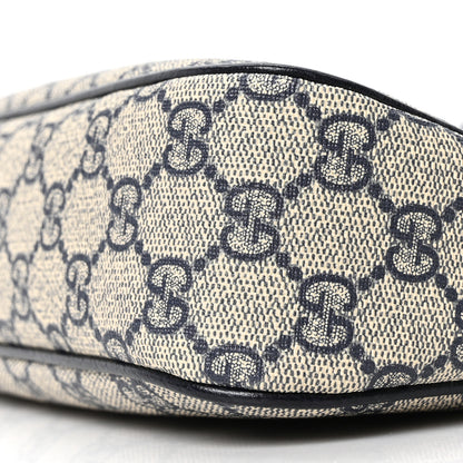 Gucci GG Supreme Monogram Textured Dollar Calfskin Web Small Ophidia GG Handbag Beige Blue 10 of 10