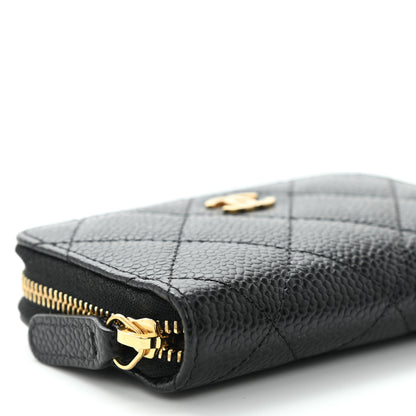 Chanel Caviar Quilted Zip Coin Purse Black 8 of 10