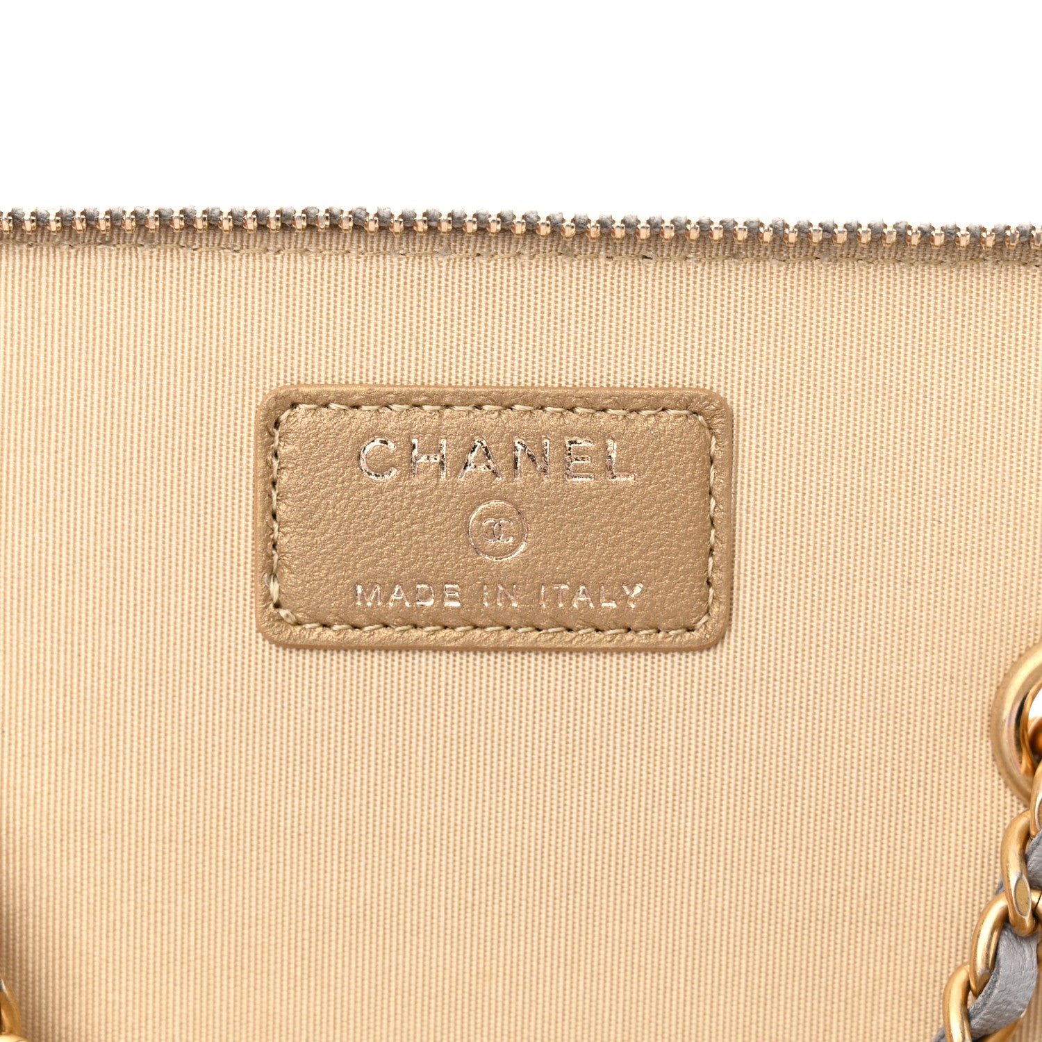 Chanel Lambskin Quilted Small Pearl Crush Vanity Case With Chain Grey 6 of 11