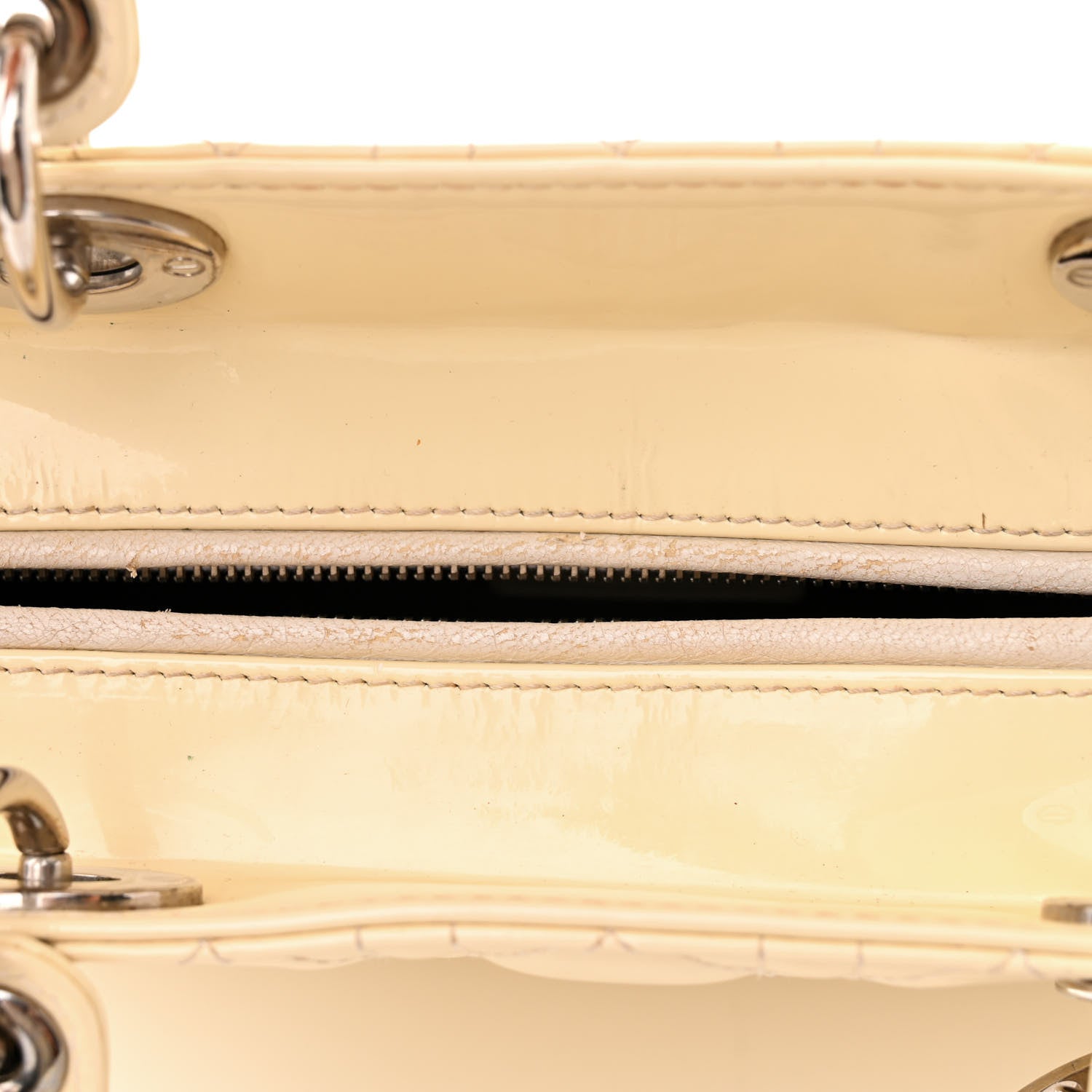 Christian Dior Patent Cannage Large Lady Dior White 12 of 21