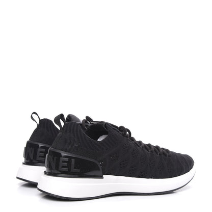 Chanel Fabric Logo Sneakers 38 Black 4 of 7