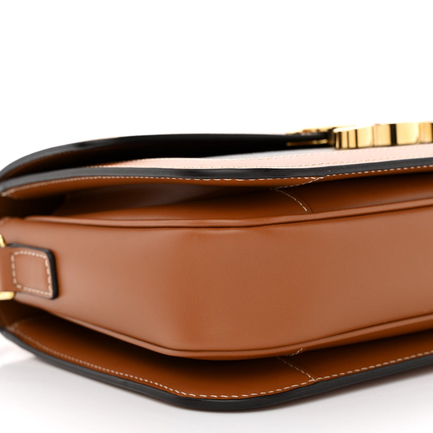 Triomphe Canvas Calfskin Medium Triomphe Bag Tan