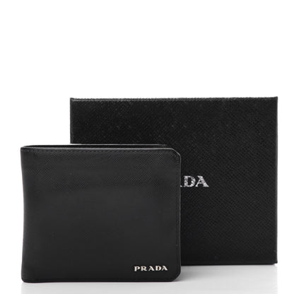 Prada Saffiano Bi-Fold Wallet Black 6 of 9