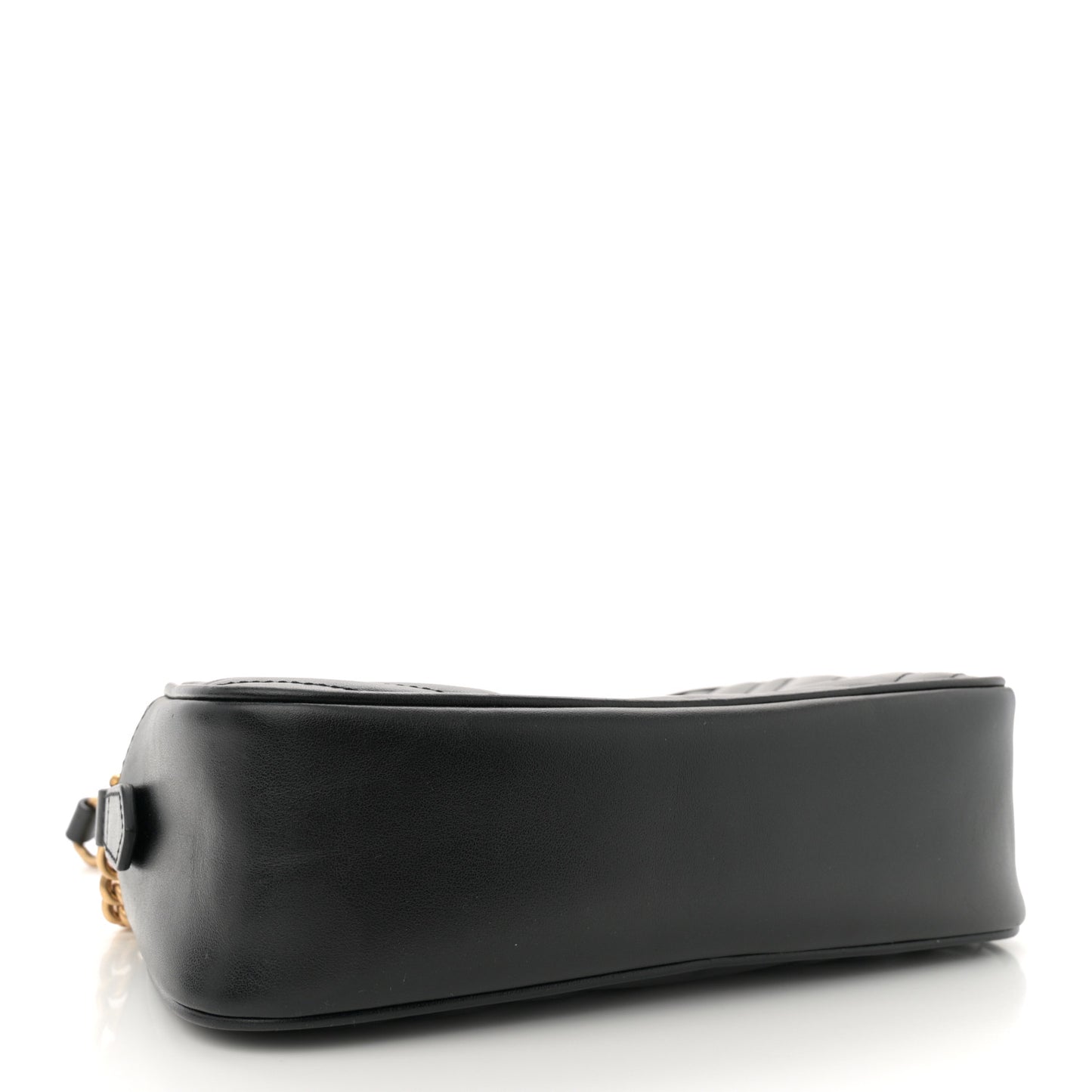 Calfskin Matelasse Small GG Marmont Chain Shoulder Bag Black