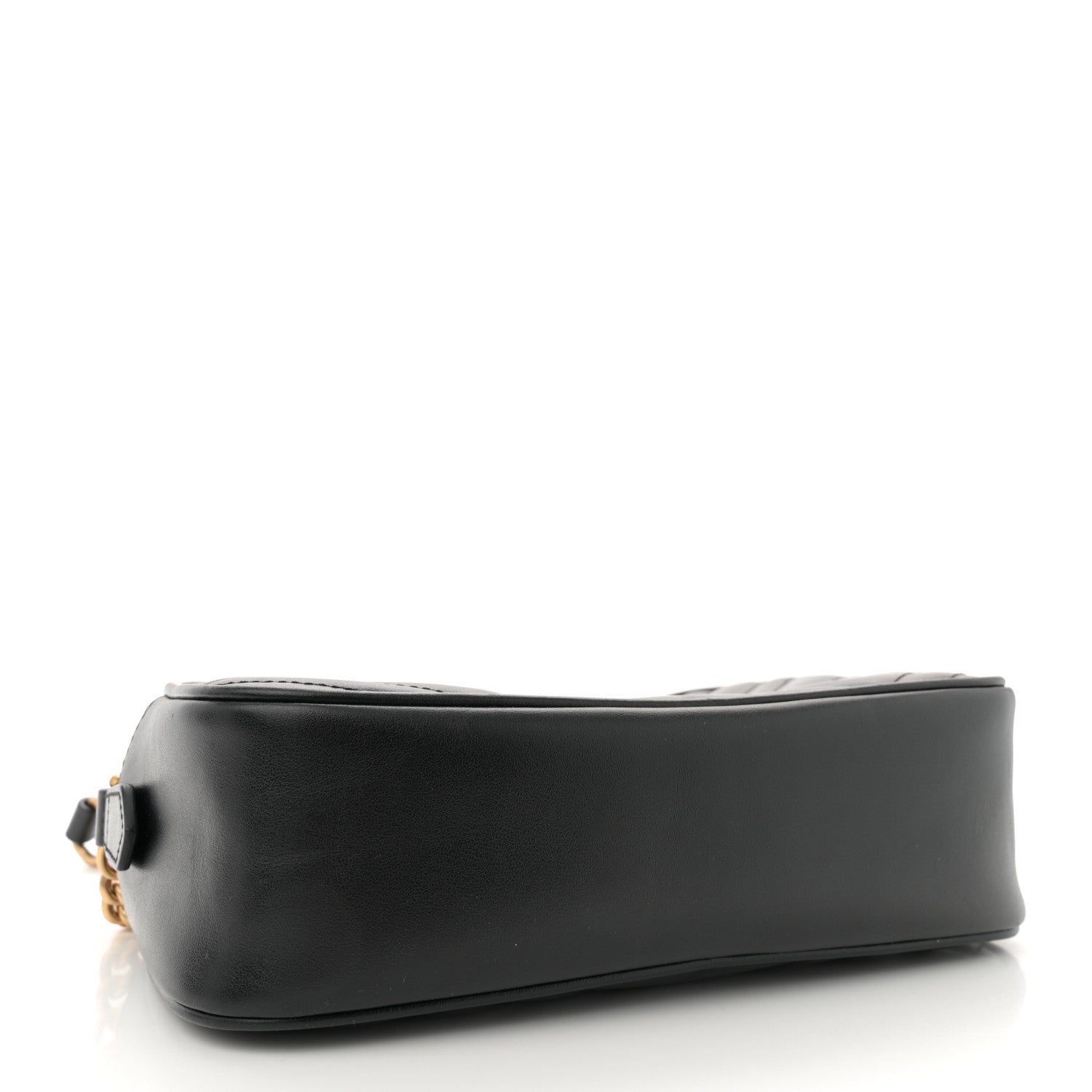 Gucci Calfskin Matelasse Small GG Marmont Chain Shoulder Bag Black 4 of 12