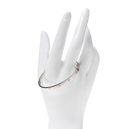 Cartier 18K White Gold Small LOVE Bracelet 17 2 of 6