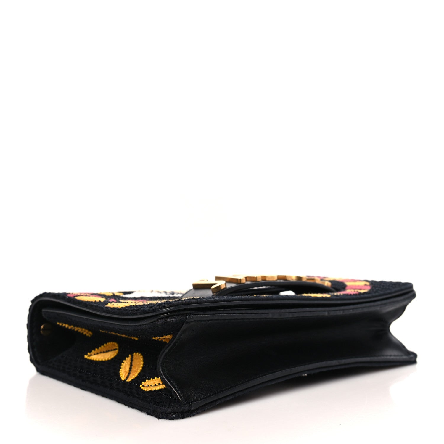 Christian Dior Canvas Embroidered Tarot J'Adior Chain Flap Bag Black Multicolor 4 of 8