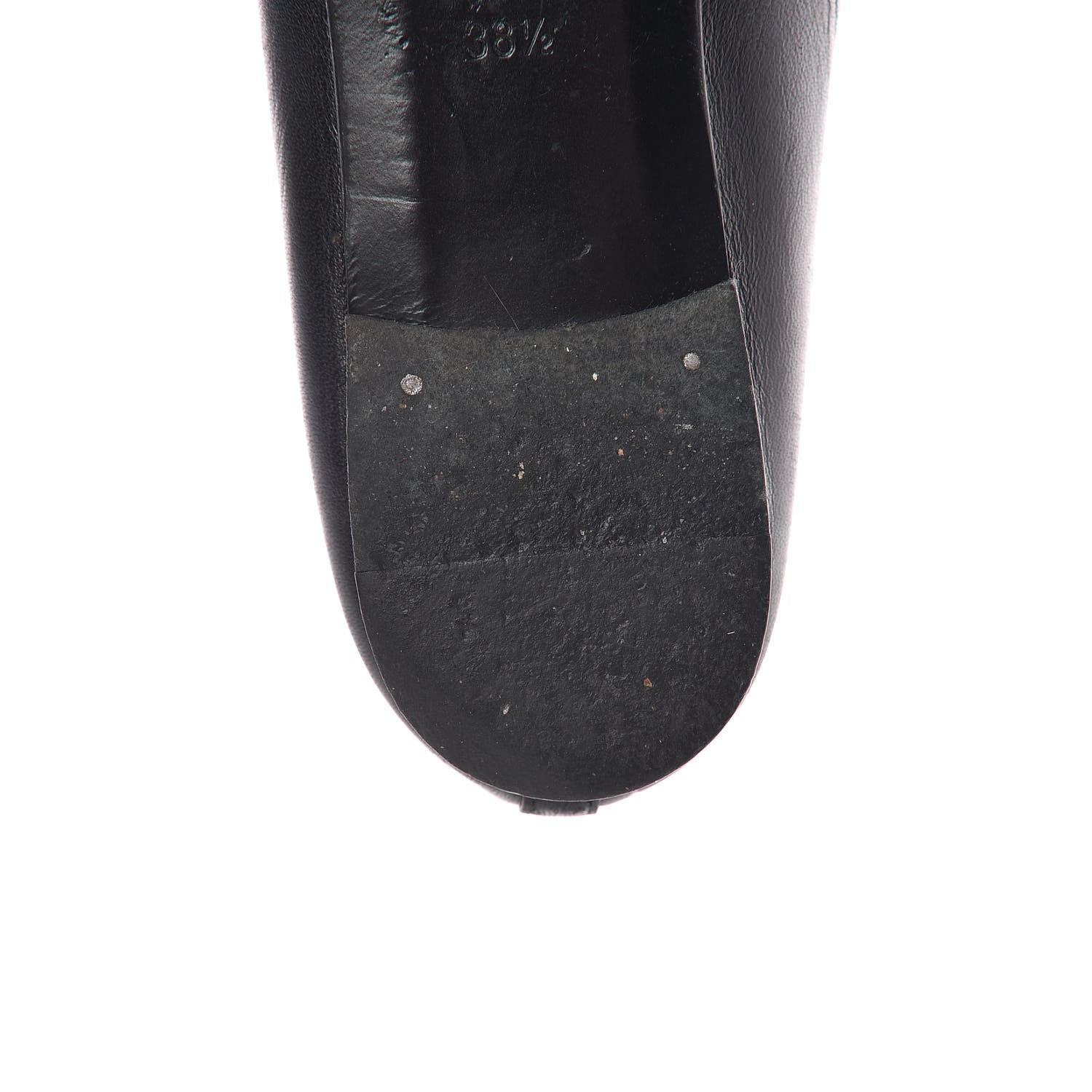 Chanel Lambskin Patent CC Cap Toe Ballerina Flats 38.5 Black 12 of 20
