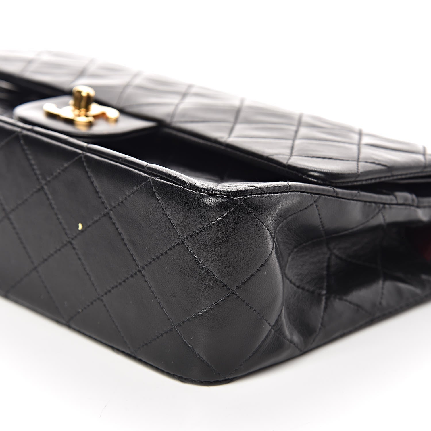 Chanel Lambskin Quilted Medium Double Flap Black 13 of 13