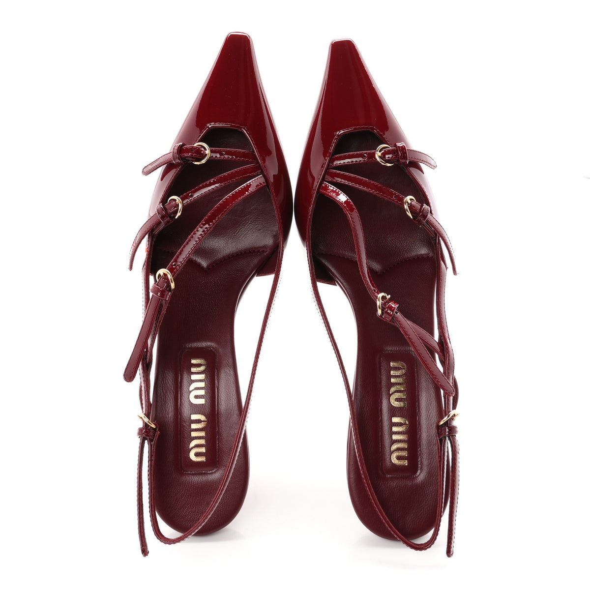 Miu Miu Vernice Buckle 55mm Slingback Pumps 36.5 Porpora 7 of 9