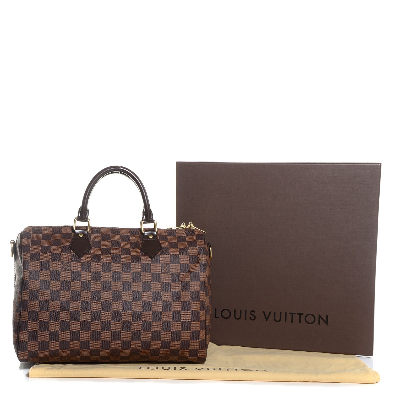 Louis Vuitton Damier Ebene Speedy Bandouliere 30 5 of 9
