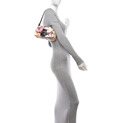 Fendi Zucchino Vitello Floral Mini Forever Mini Mama Baguette Beige Multicolor 2 of 10