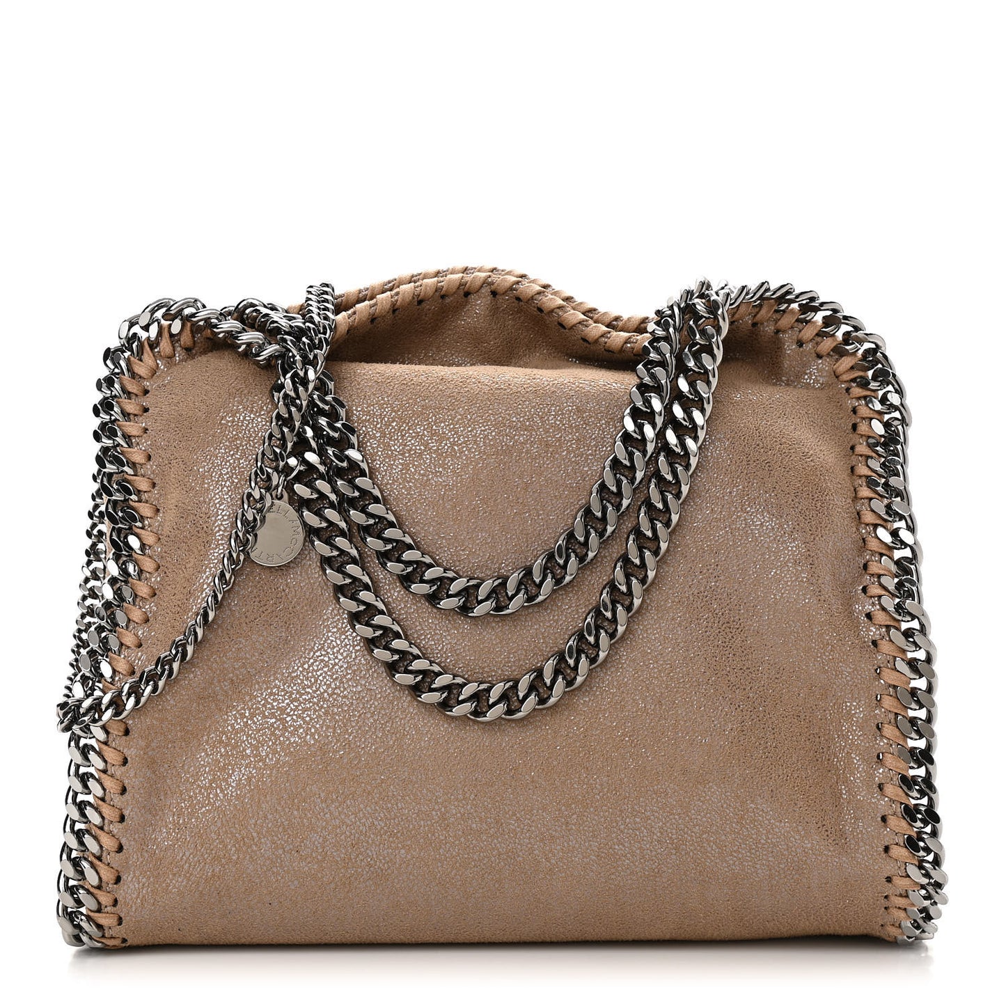 Shaggy Deer Mini Falabella Fold Over Tote Beige
