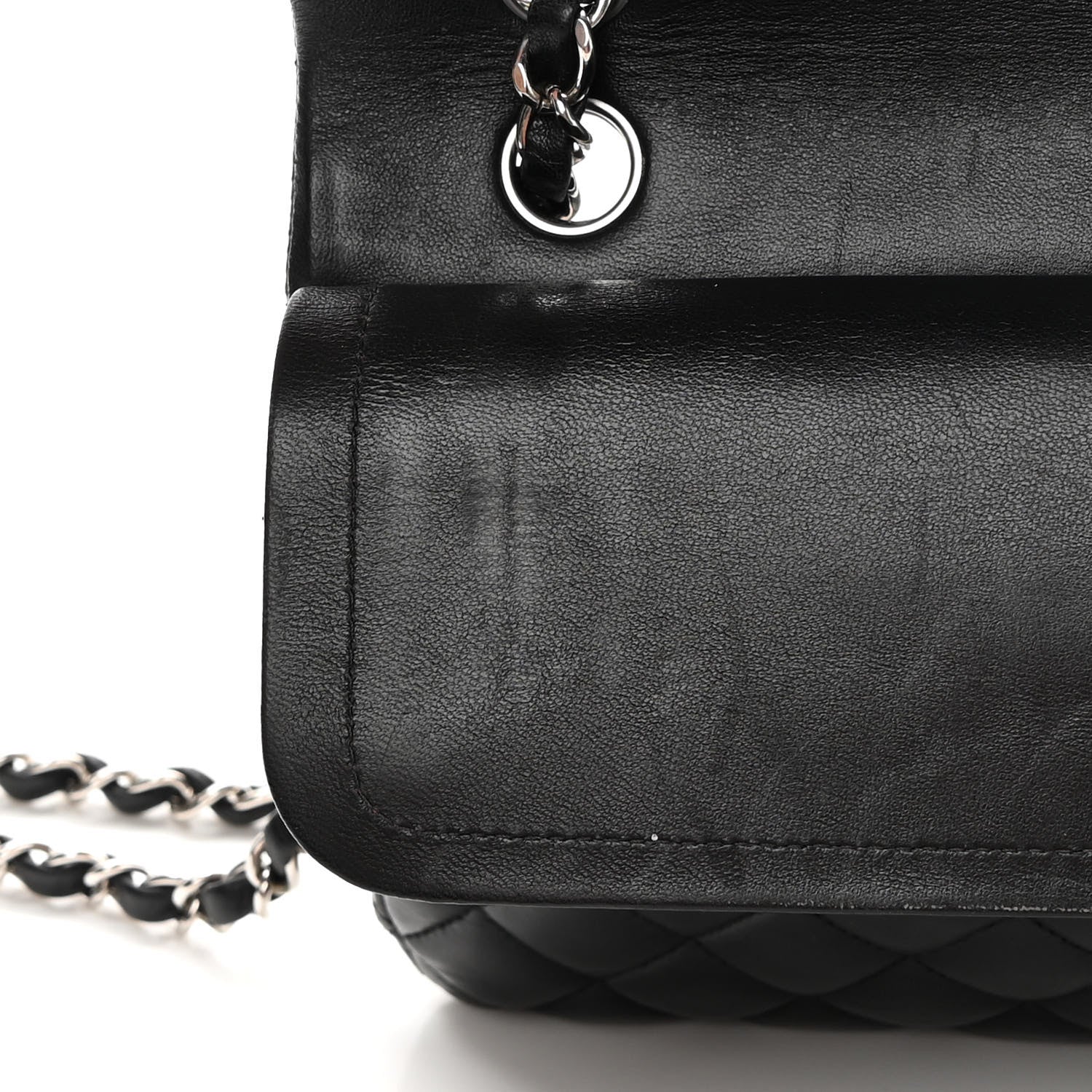 Chanel Lambskin Quilted Medium Double Flap Black 13 of 21