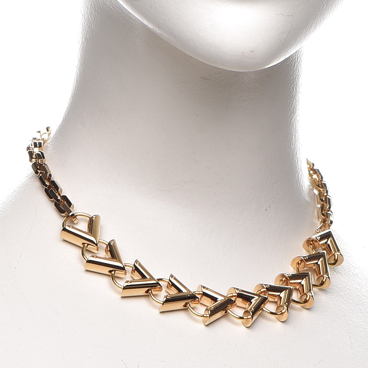 Louis Vuitton LVision Chain Necklace Gold 2 of 6