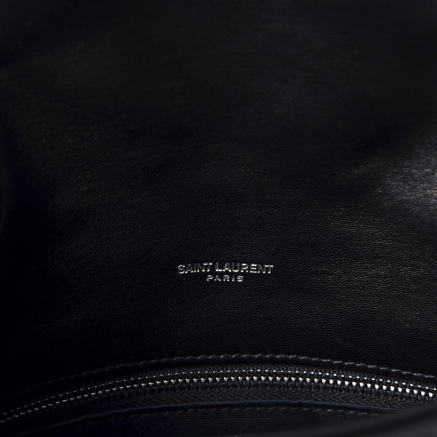 Lambskin Quilted Small Loulou Puffer Monogram Chain Satchel Black