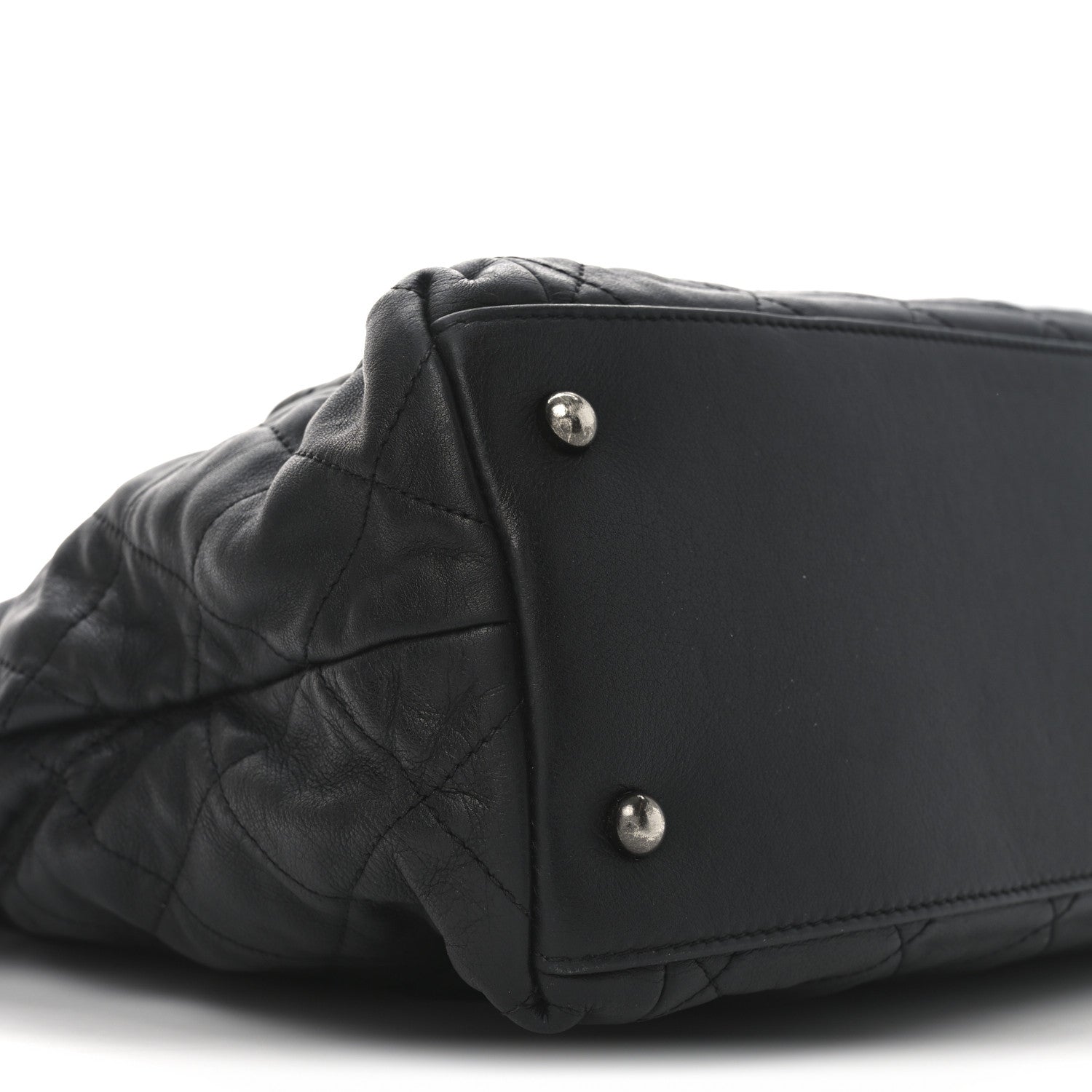 Chanel Calfskin Quilted Large Coco Pleats Tote Black 9 of 10