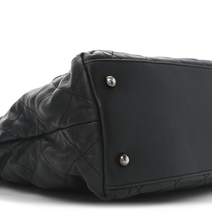 Chanel Calfskin Quilted Large Coco Pleats Tote Black 9 of 10