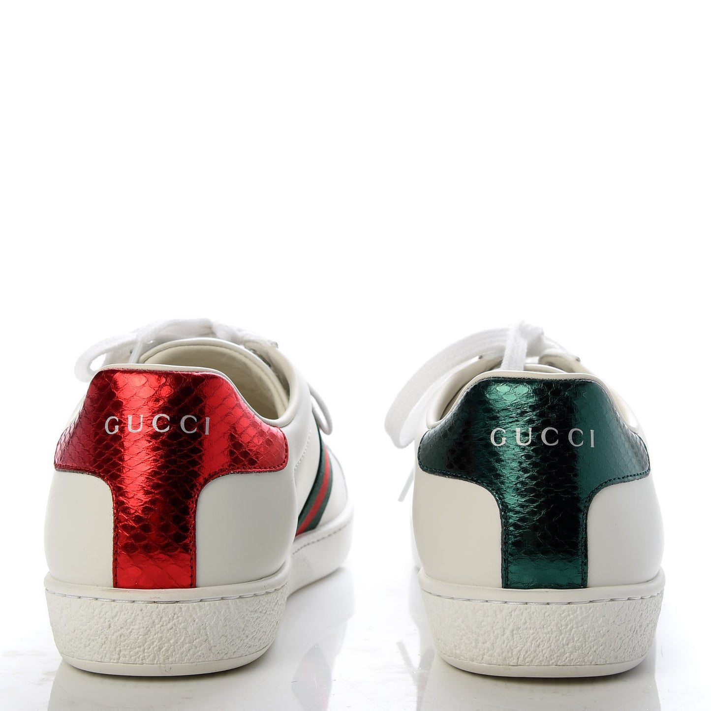 Calfskin Ayers Bee Embroidered Womens Ace Sneakers 37 White Green