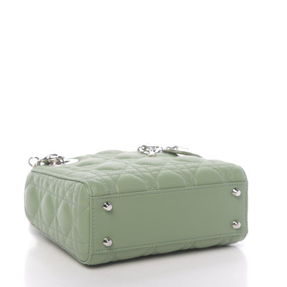 Christian Dior Lambskin Cannage Mini Lady Dior Green 4 of 10